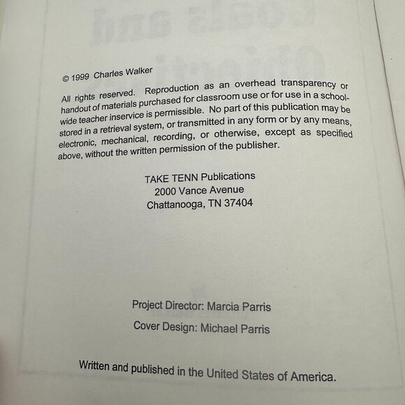 Writing Goals And Objectives By Charles Walker - Picture 4 of 4